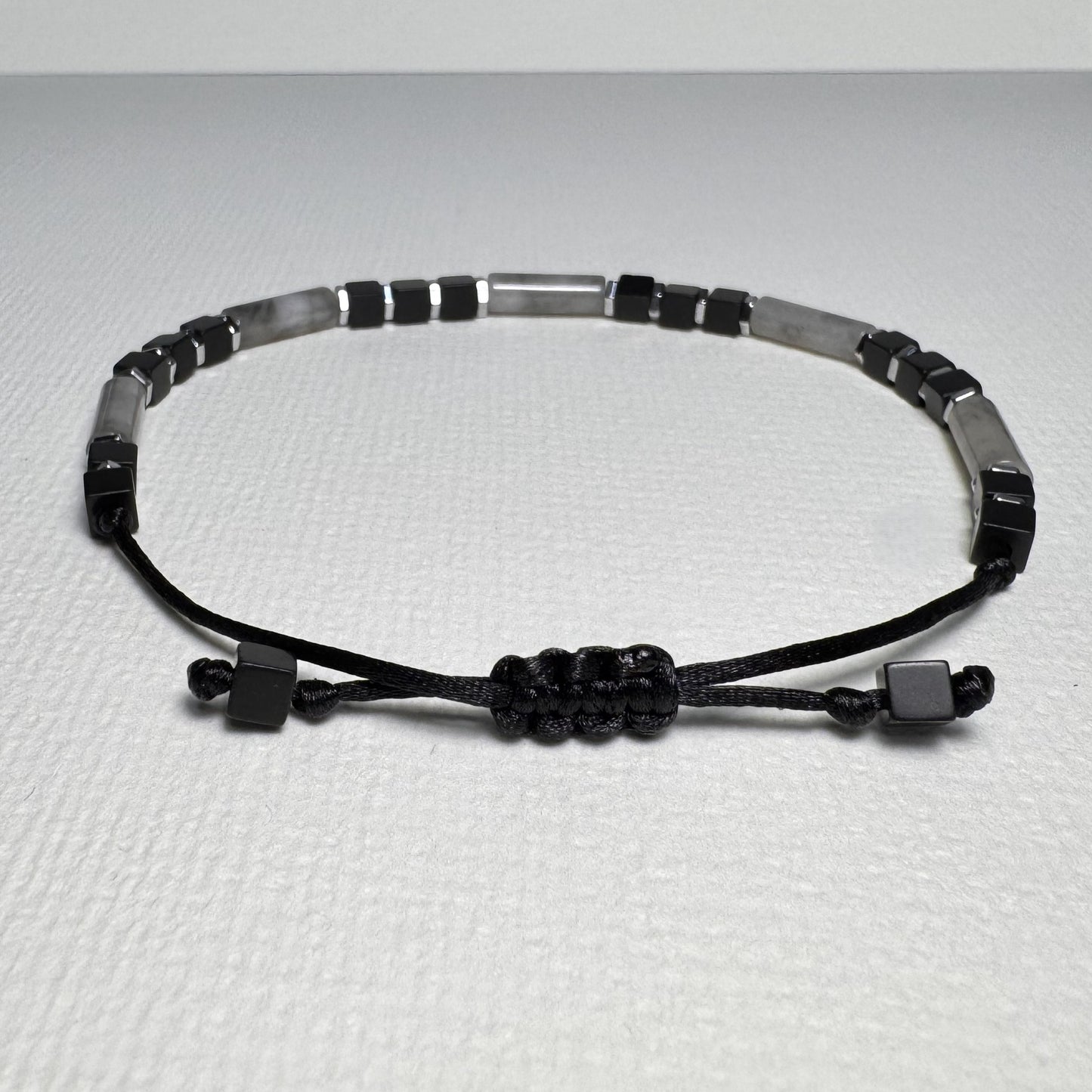 Eagle Eye & Black Onyx Bracelet: Adjustable Gemstone Beaded Bracelet, Initial Charm Option, Gift for Him and Her