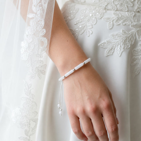 White Jade Gemstone Bracelet