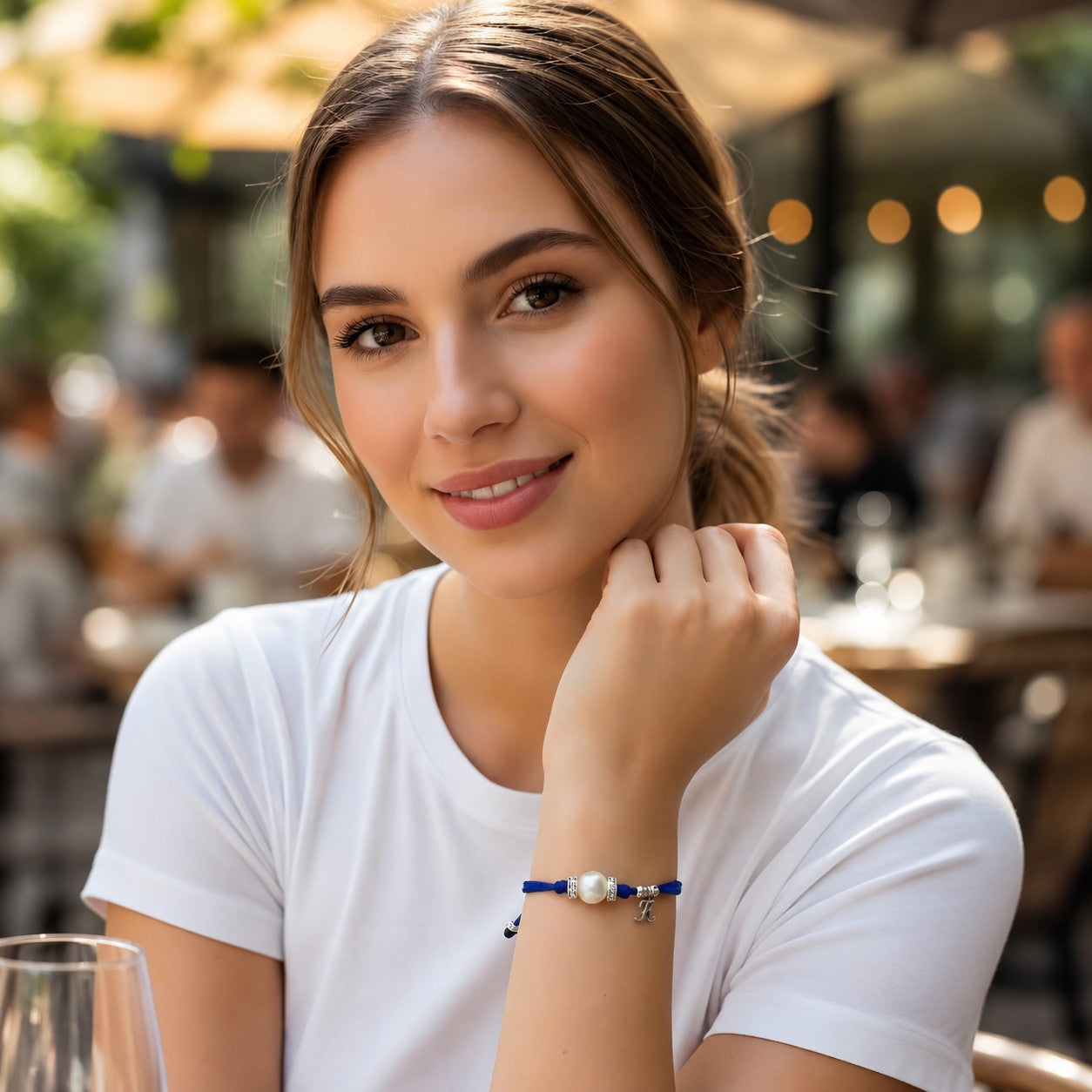 Single Pearl Bracelet with Initial - gift packaging