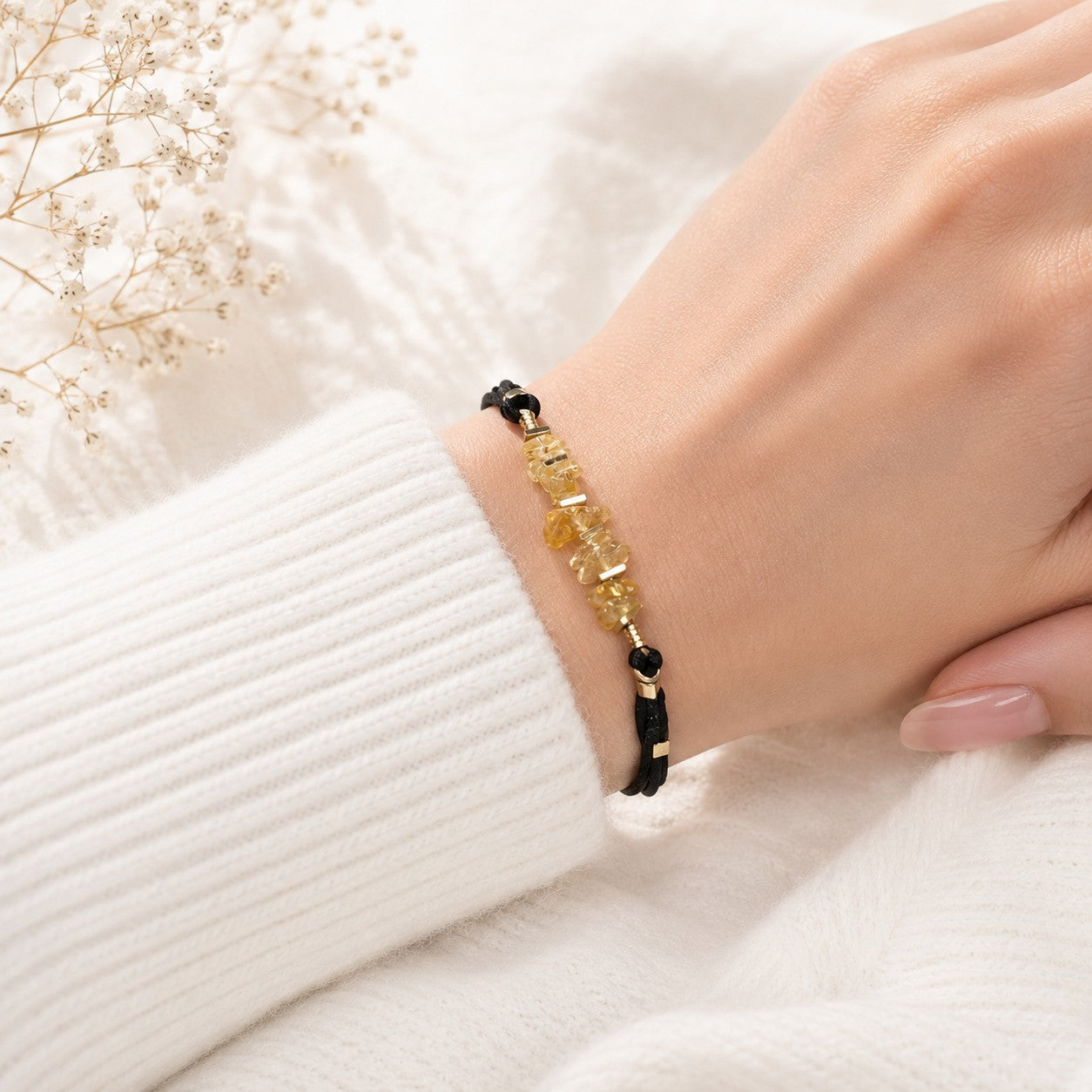 Citrine Bracelet for Good Luck - close-up