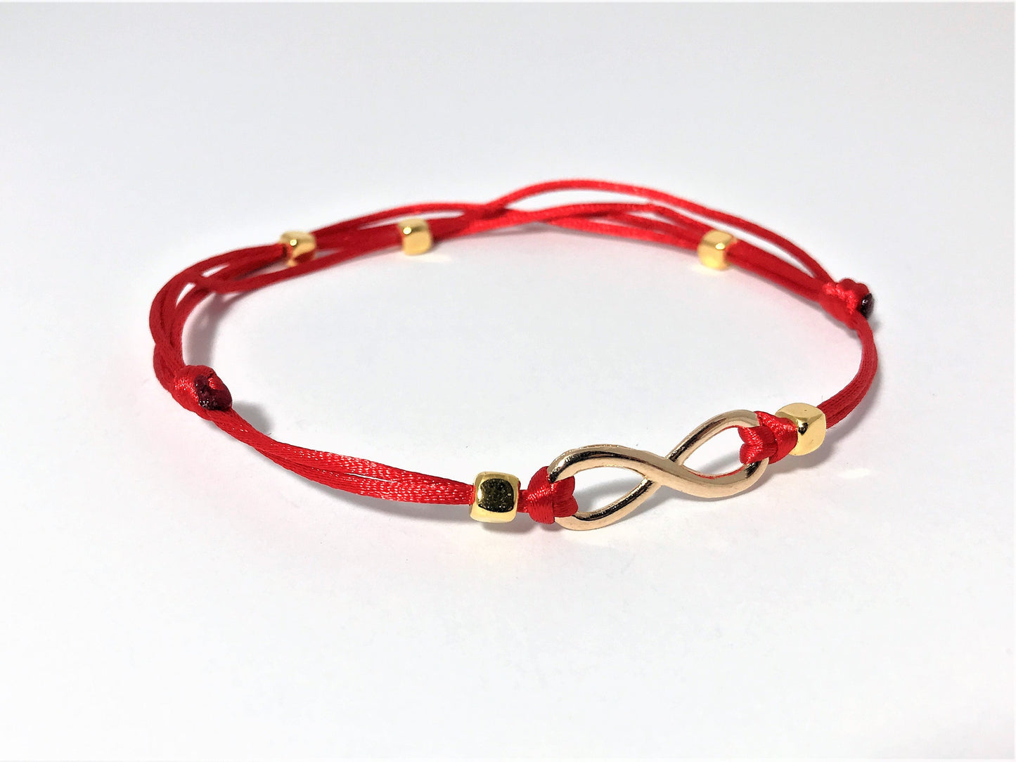 Couples Red String Infinity Bracelet Set: Personalized Initial, Waterproof