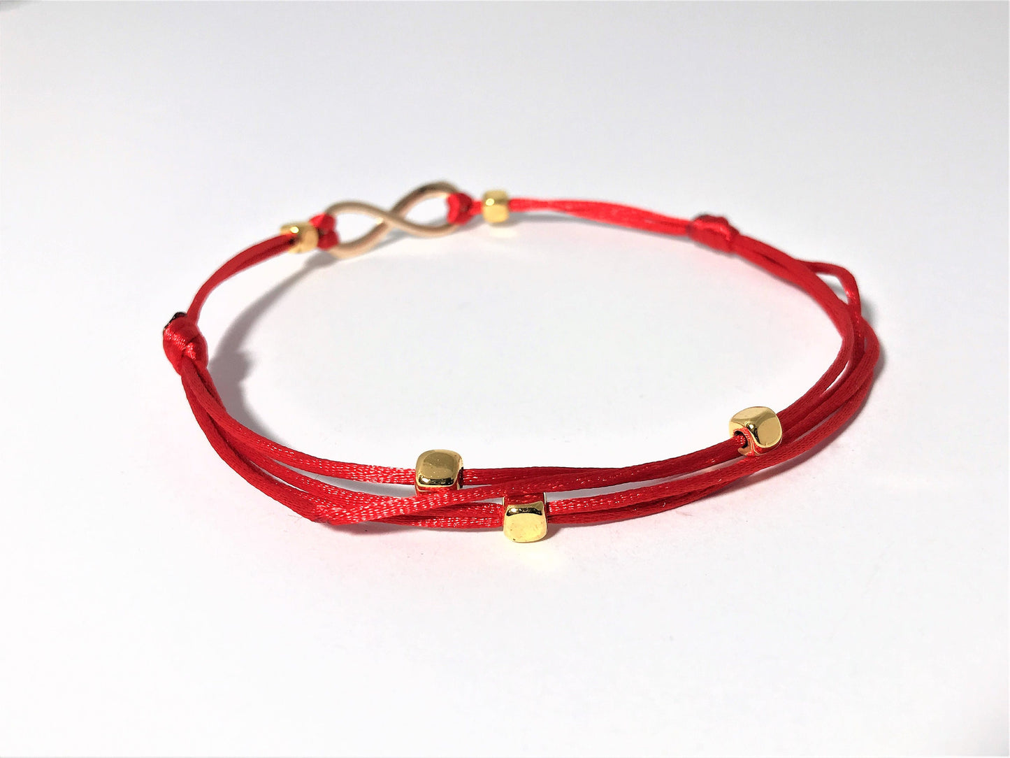 Couples Red String Infinity Bracelet Set: Personalized Initial, Waterproof