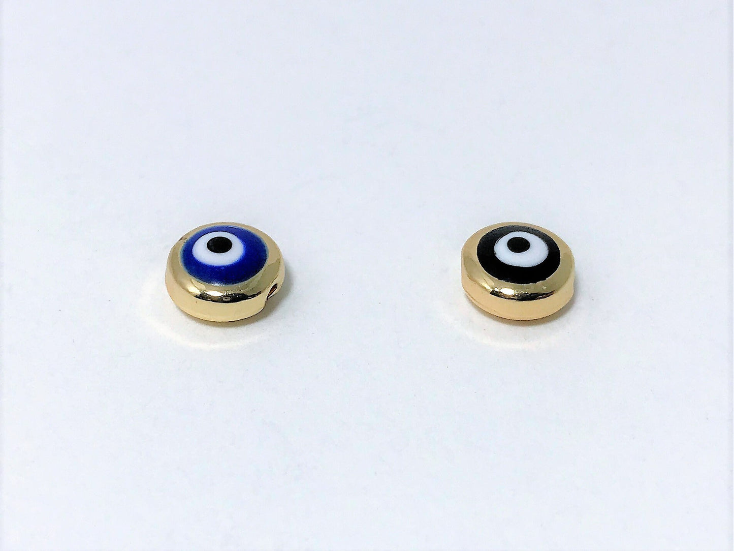 Gold Filled Evil Eye Bracelet with Cross: Adjustable Amulet