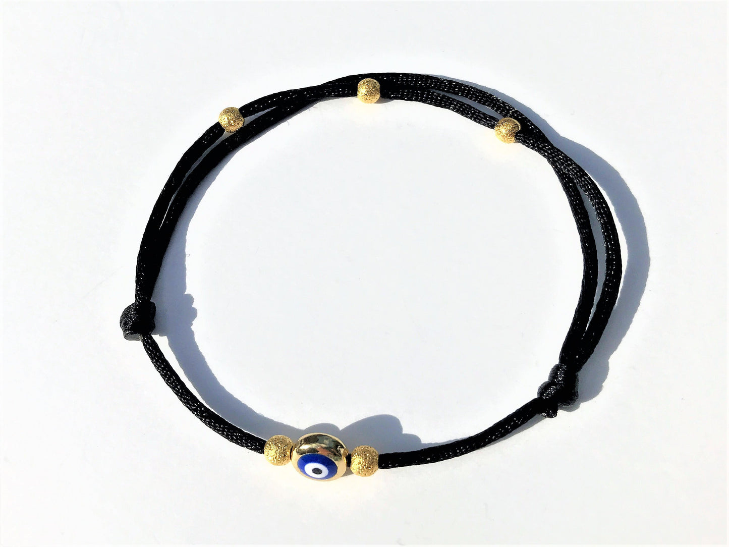 Evil Eye Anklet Set: Satin Cord Talisman, Good Luck Amulet - photo 12