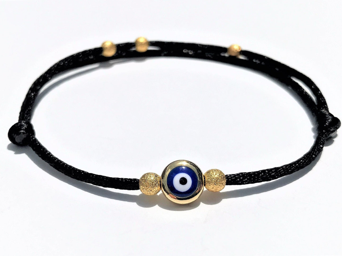 Evil Eye Anklet Set: Satin Cord Talisman, Good Luck Amulet - photo 11