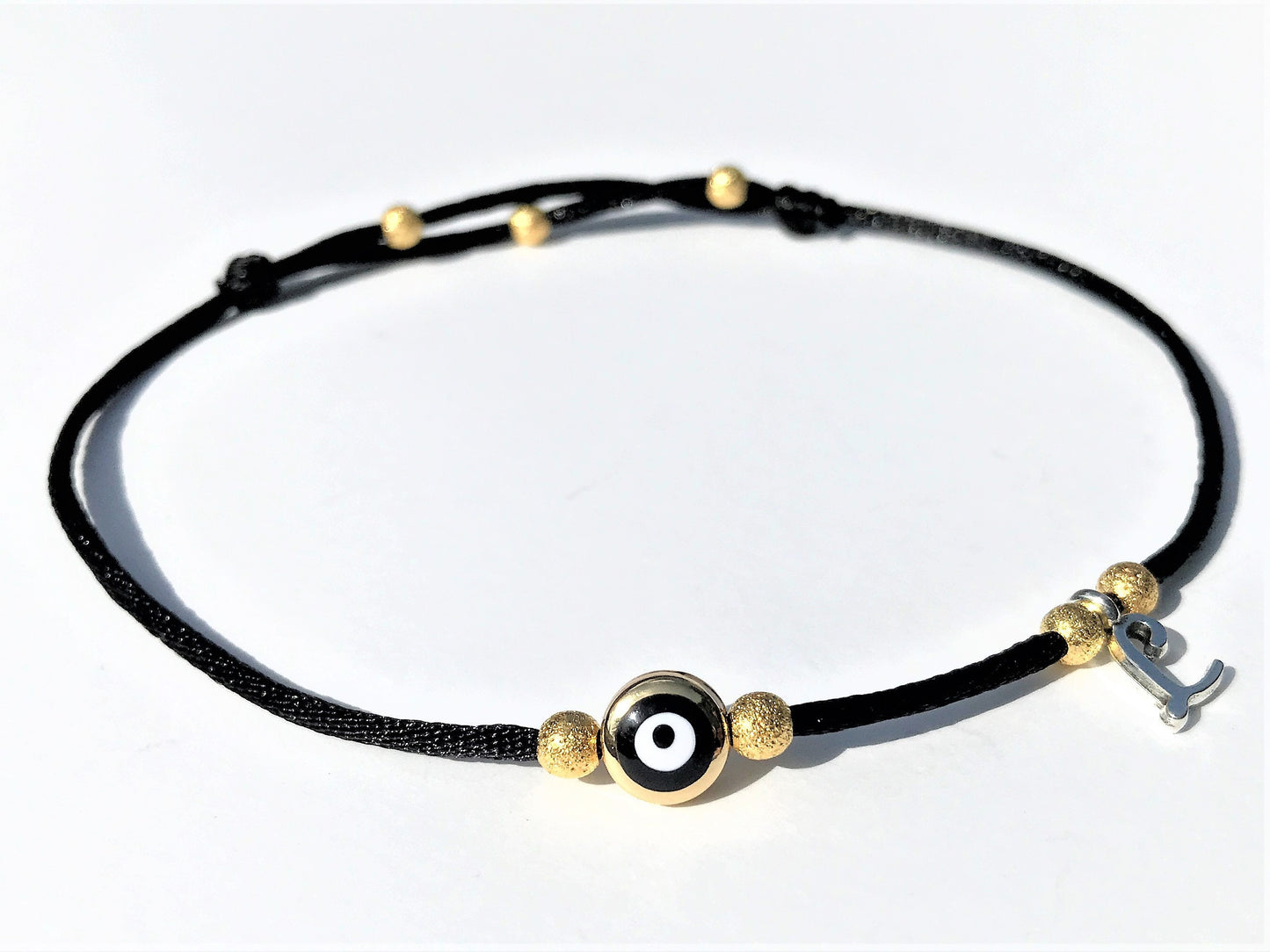Evil Eye Anklet Set: Satin Cord Talisman, Good Luck Amulet - photo 9