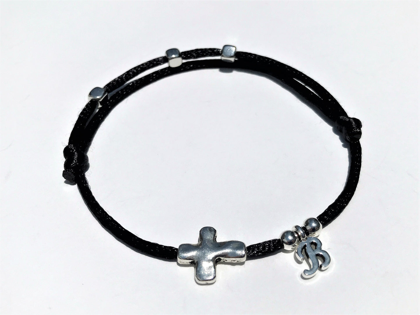 Silver Sideways Cross Bracelet - photo 8