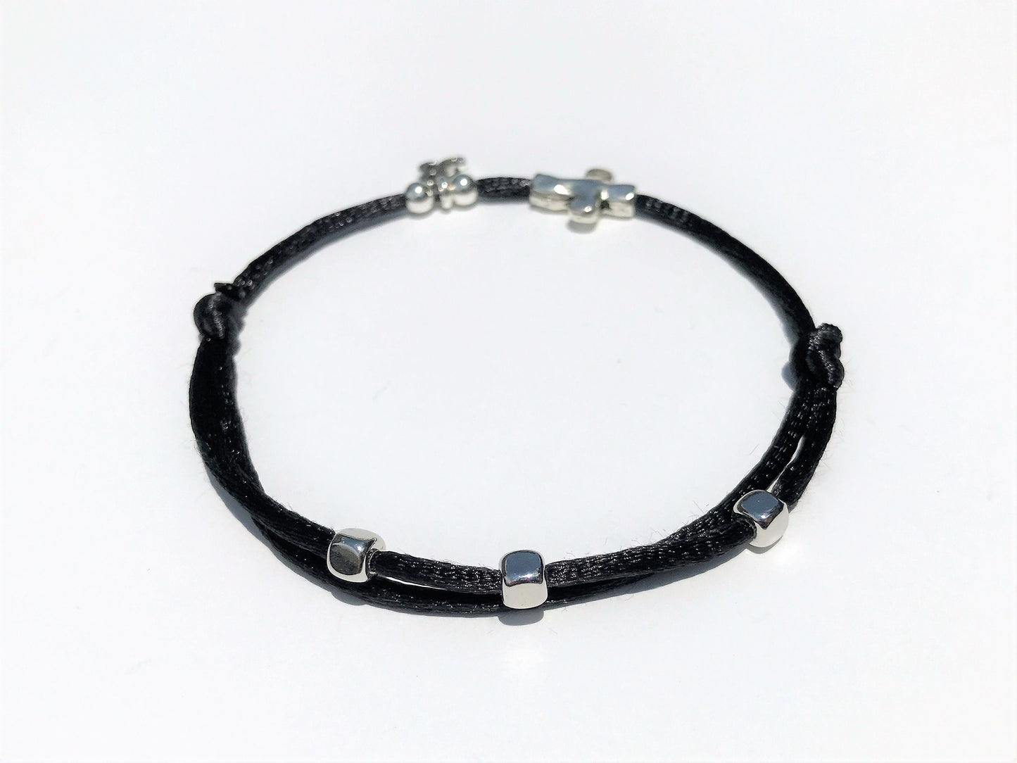 Silver Sideways Cross Bracelet - photo 9
