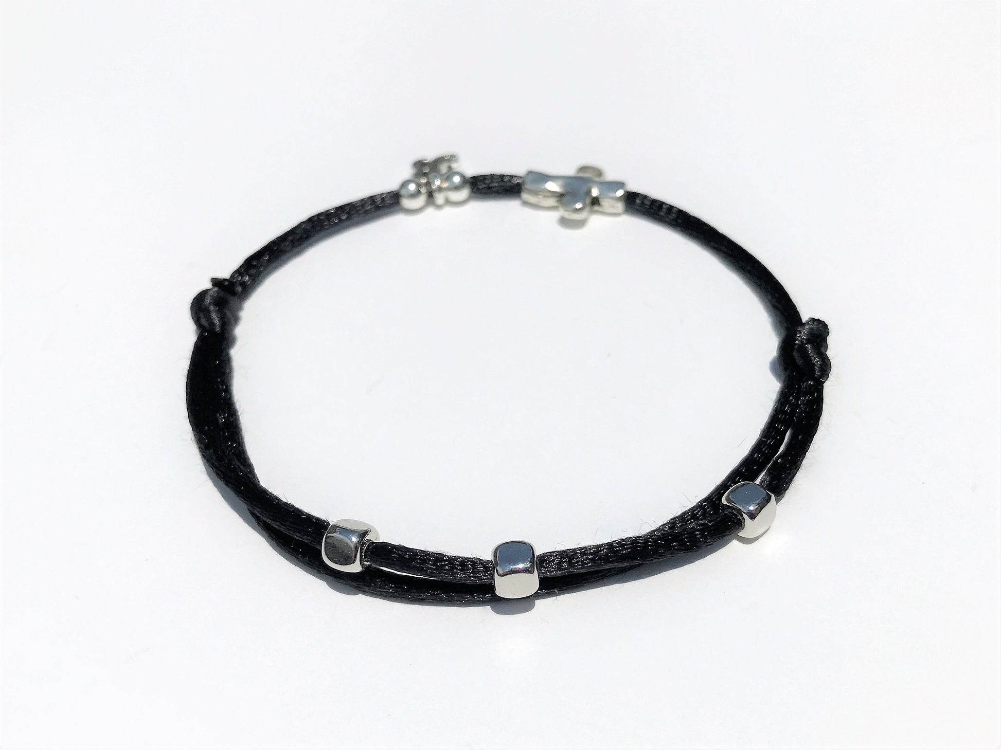Silver Sideways Cross Bracelet - photo 9