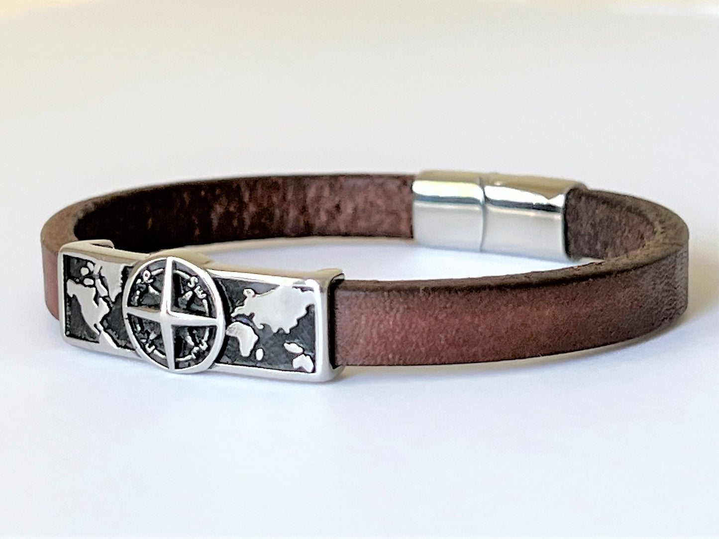 Side view of a brown bracelet