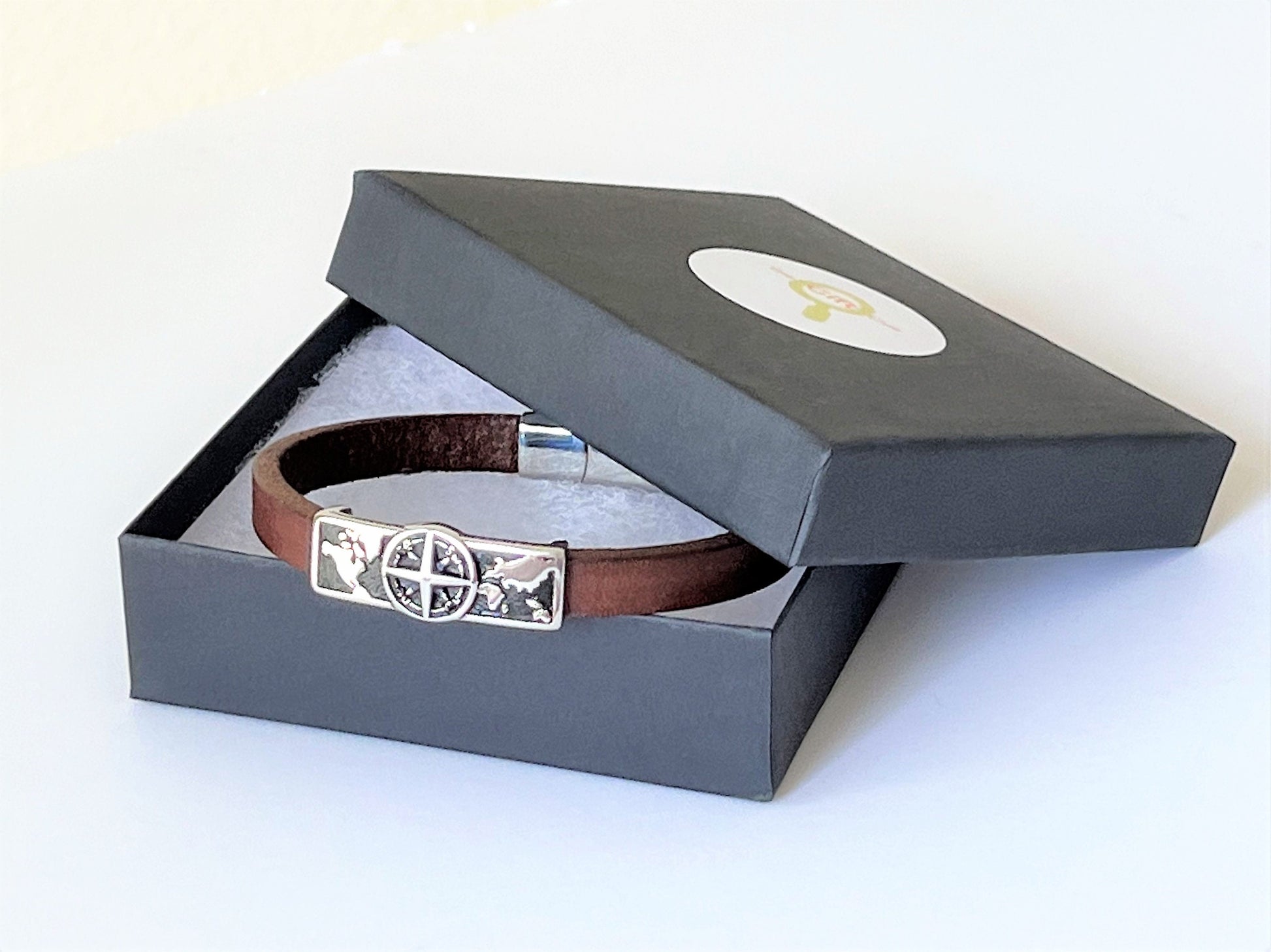 Bracelet comes with a black gift box and is ready for gifting.