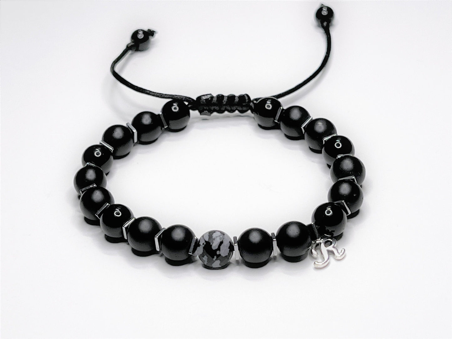 Matte Black Onyx Bracelet - worn view