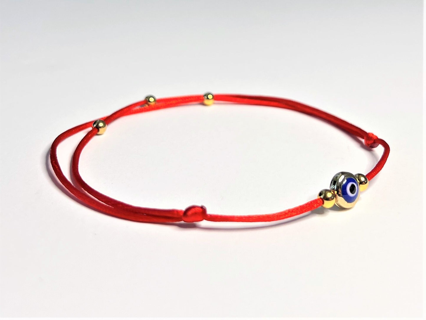 Personalized Evil Eye 18K Gold filled Anklet – Waterproof Red String Protection Anklet