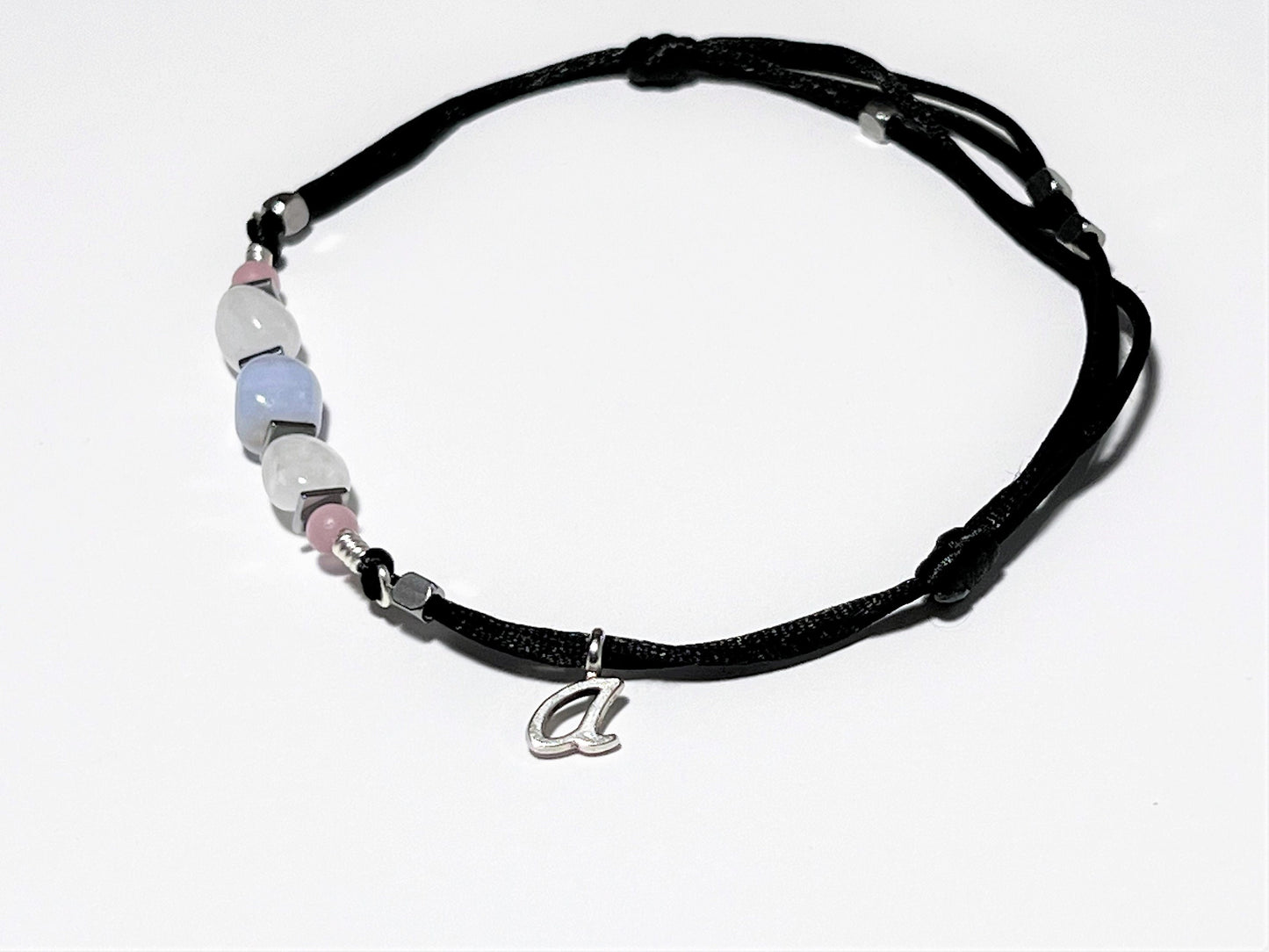 Moonstone Anklet: Blue Lace Agate, Adjustable Waterproof Gemstone Jewelry - photo 11