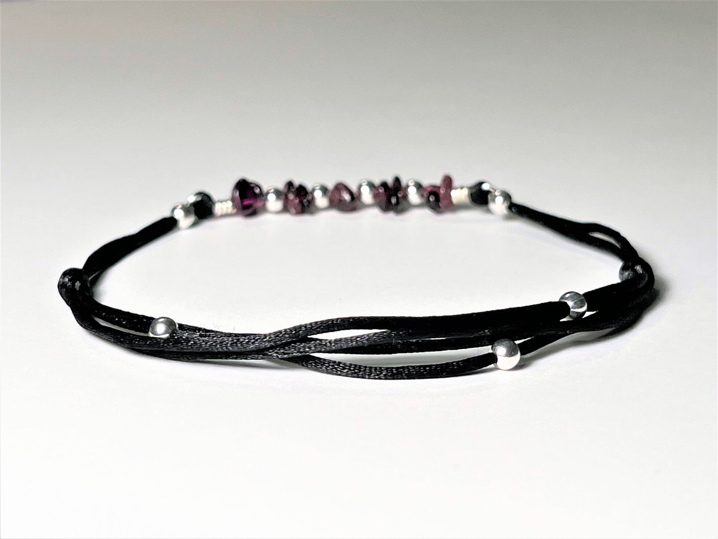 Personalized Garnet Anklet – Waterproof Adjustable Birthstone Jewelry