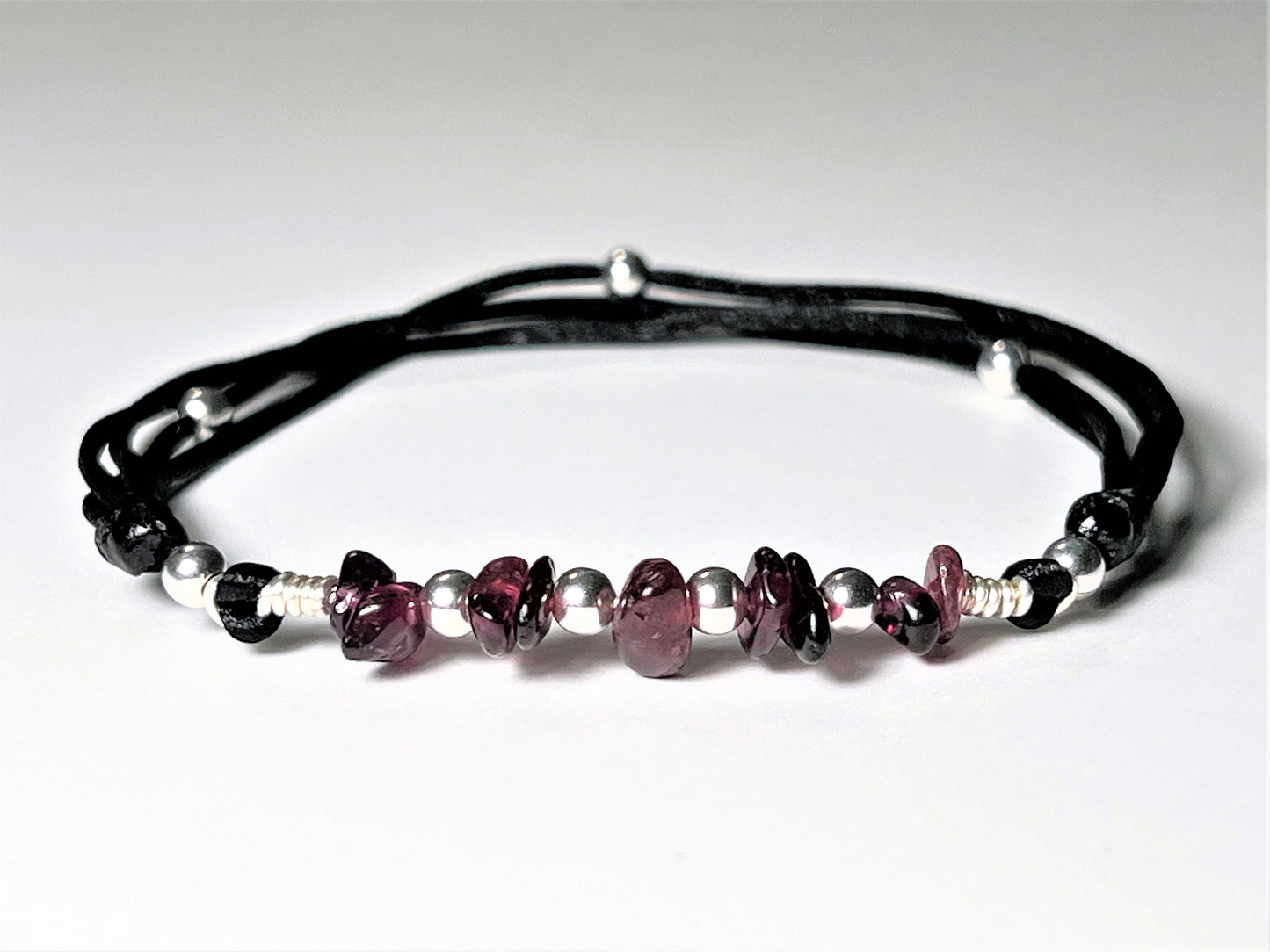 Personalized Garnet Anklet – Waterproof Adjustable Birthstone Jewelry