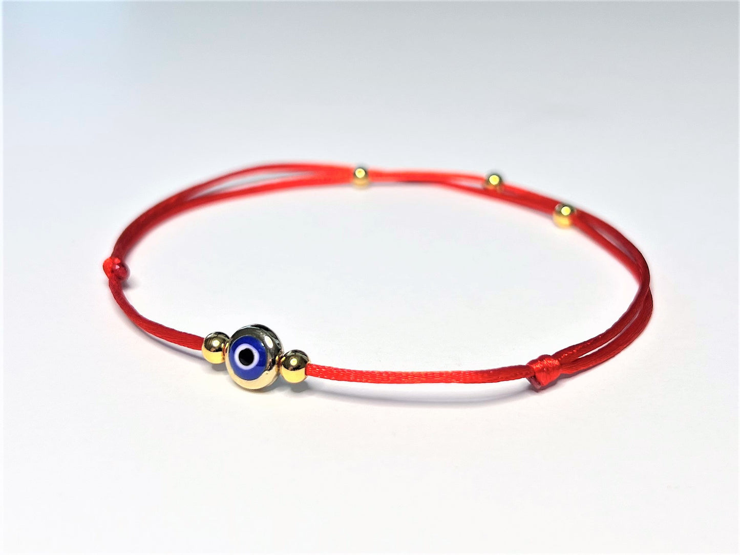 Personalized Evil Eye 18K Gold filled Anklet – Waterproof Red String Protection Anklet