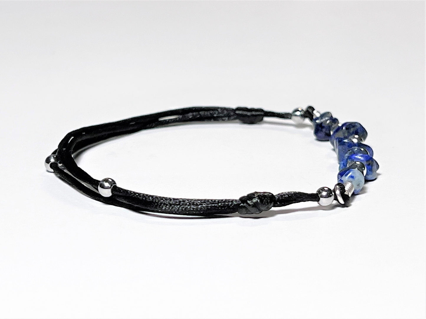 Lapis Lazuli Anklet or Bracelet - worn view
