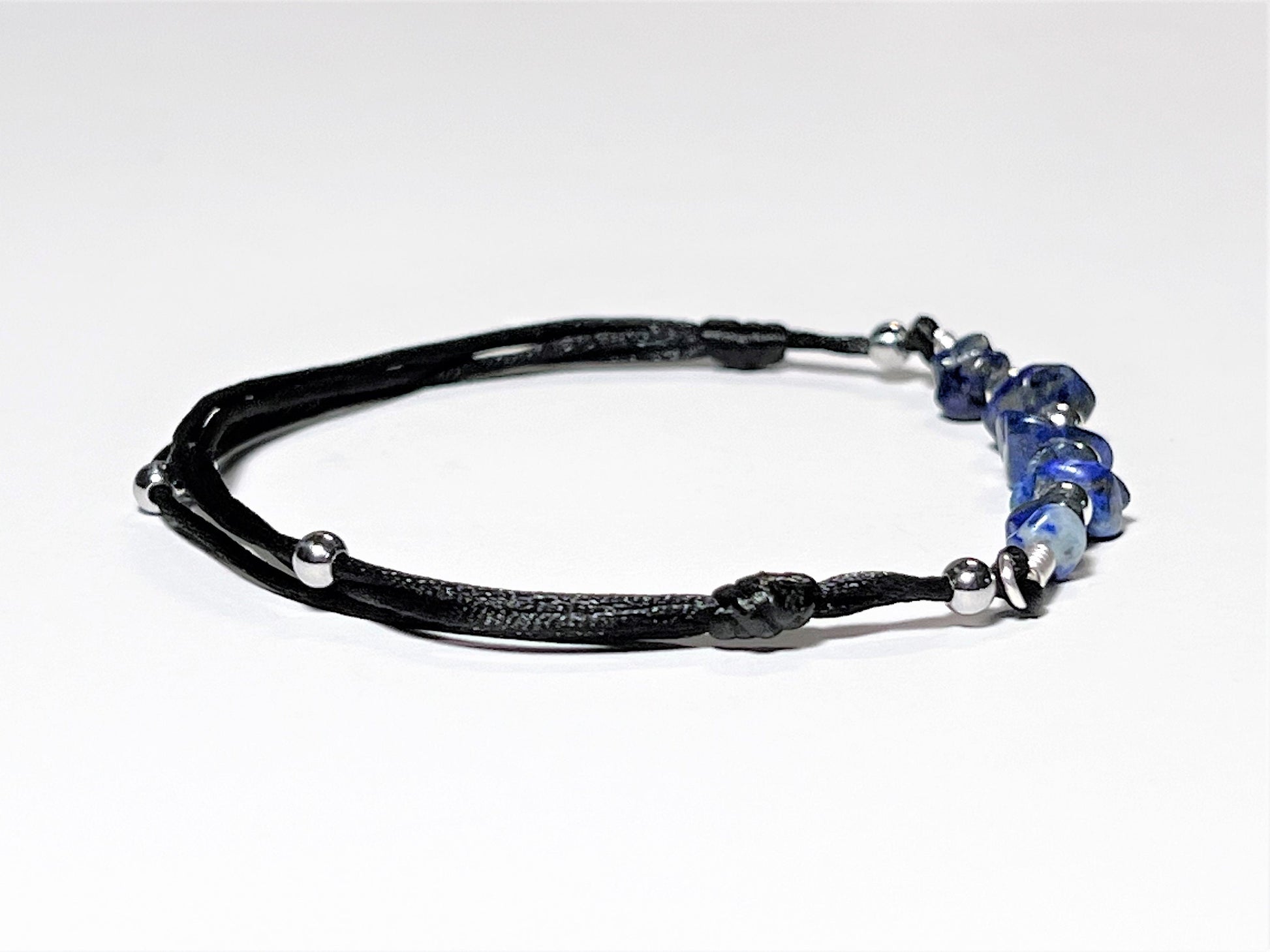 Lapis Lazuli Anklet or Bracelet - worn view