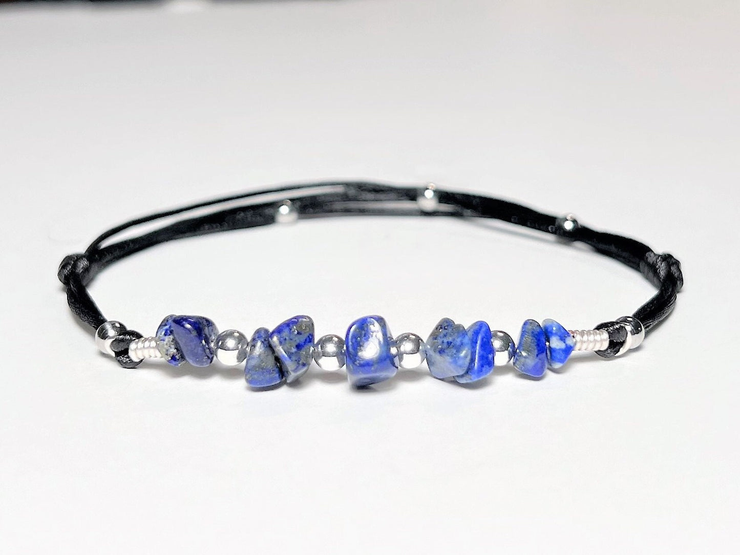 Lapis Lazuli Anklet or Bracelet - on model