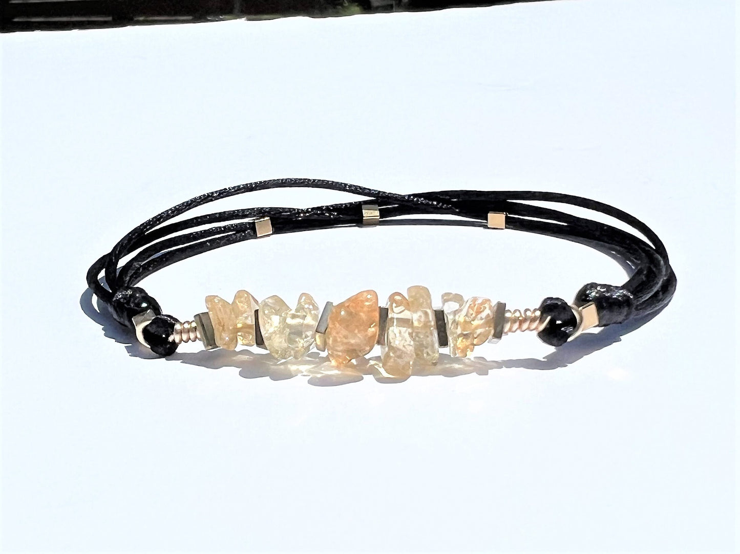 Citrine Bracelet for Good Luck - side view