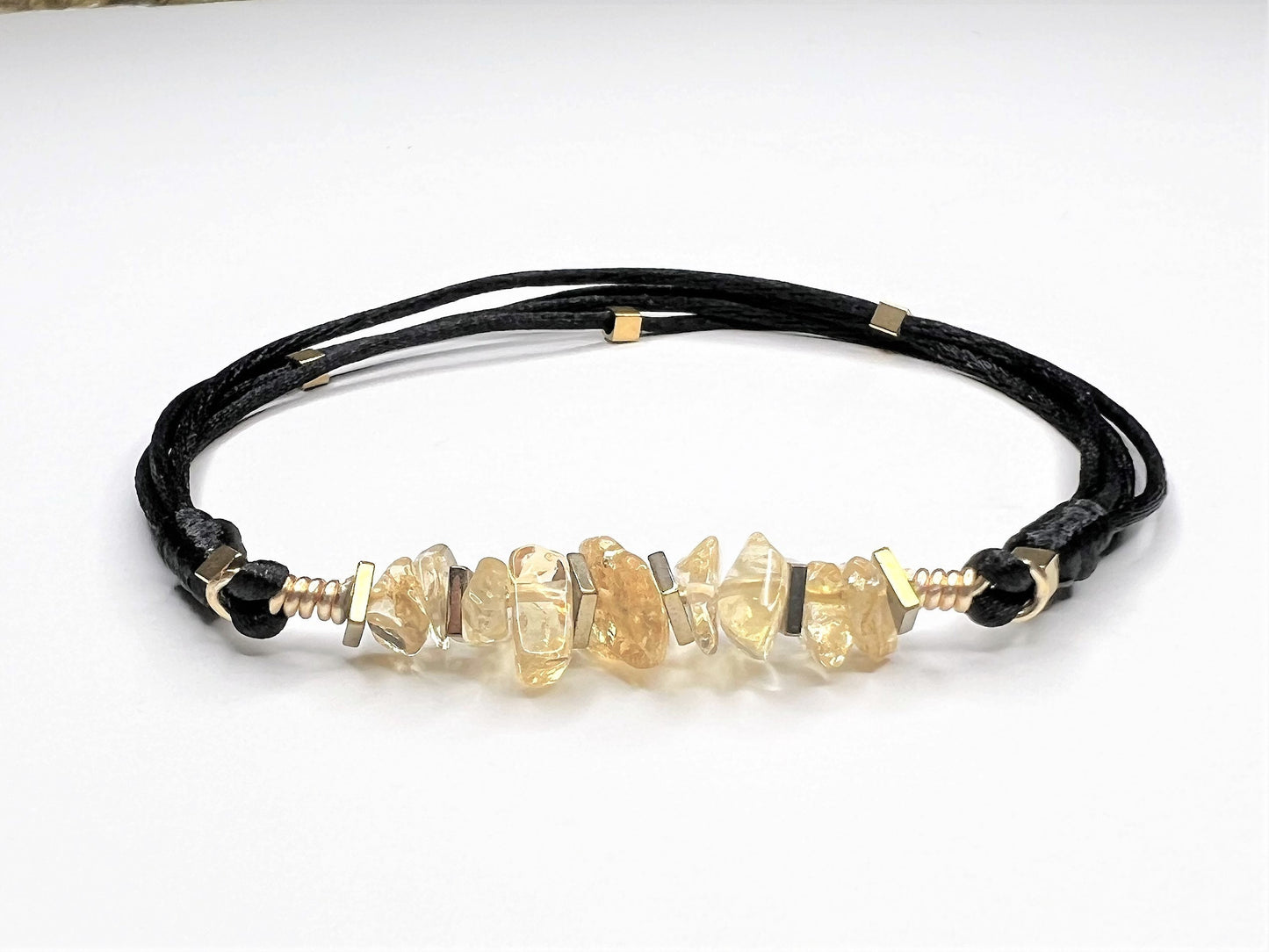 Citrine Chip Anklet - lifestyle photo