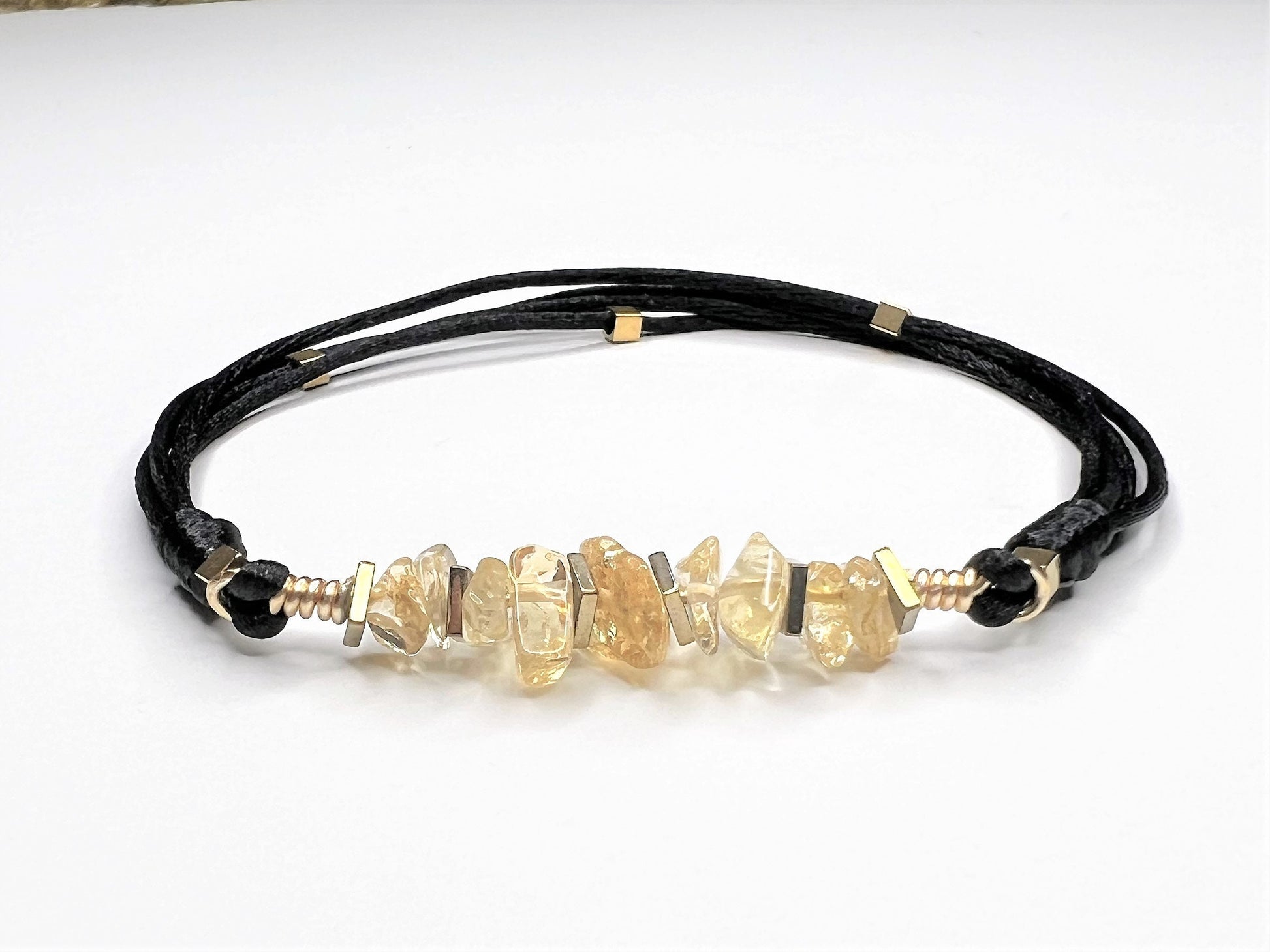 Citrine Chip Anklet - lifestyle photo
