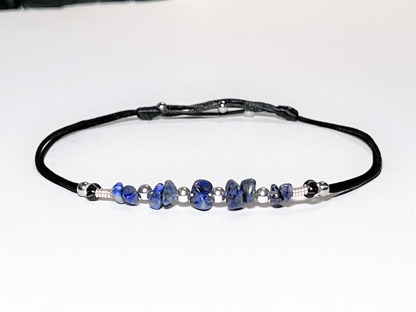 Lapis Lazuli Anklet or Bracelet - side view