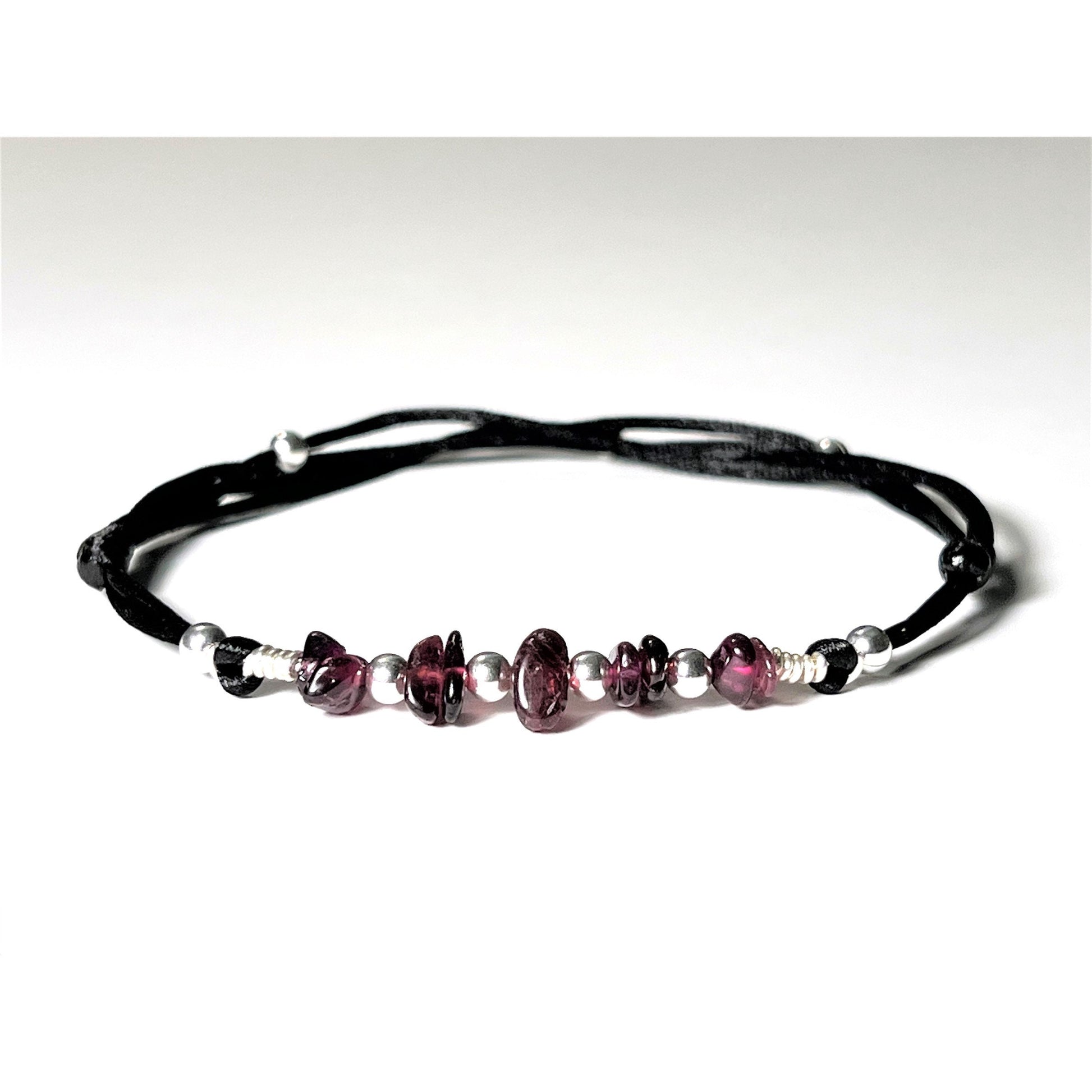 Waterproof Garnet Anklet, adjustable for everyday elegance. Add a personal touch with an Initial Letter Charm. Ideal for January birthdays or Garnet lovers. Celebrate someone special with this unique and thoughtful piece.