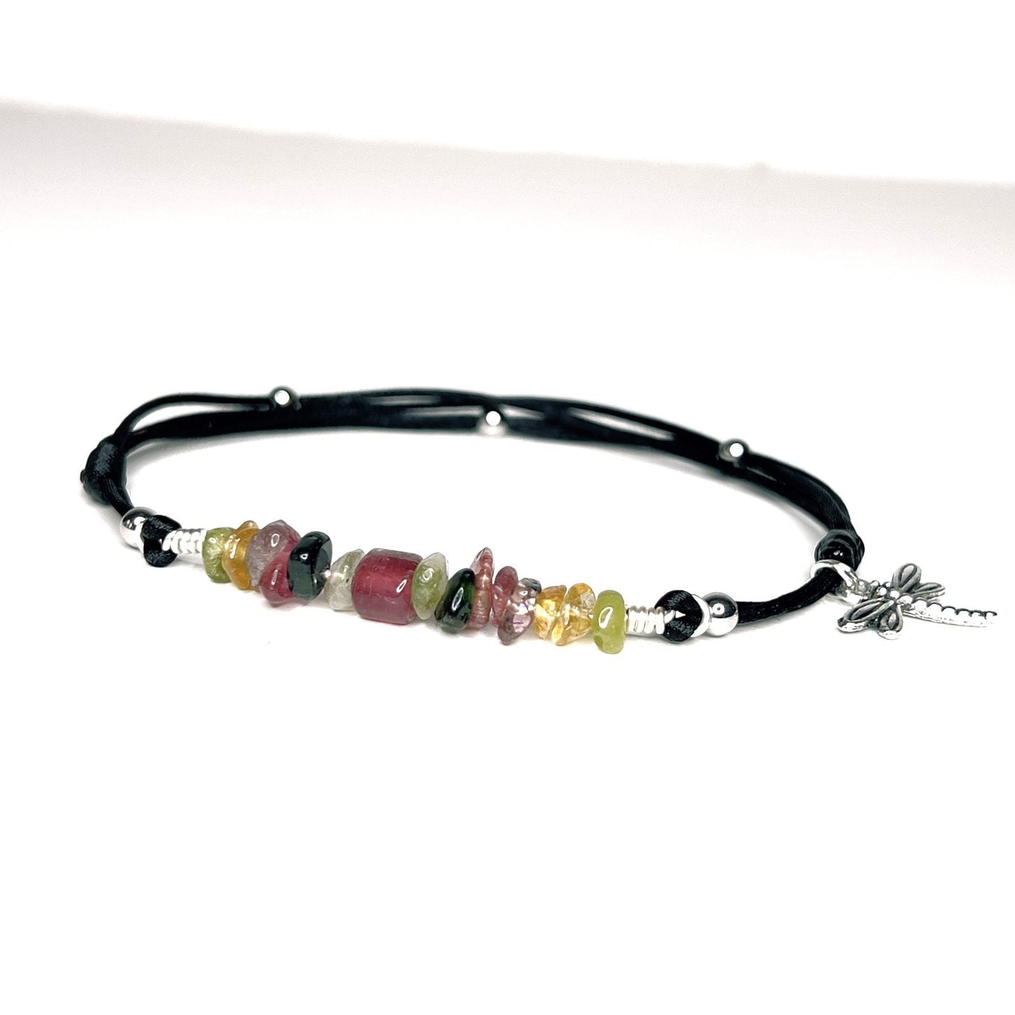 Adjustable Tourmaline Anklet - on model