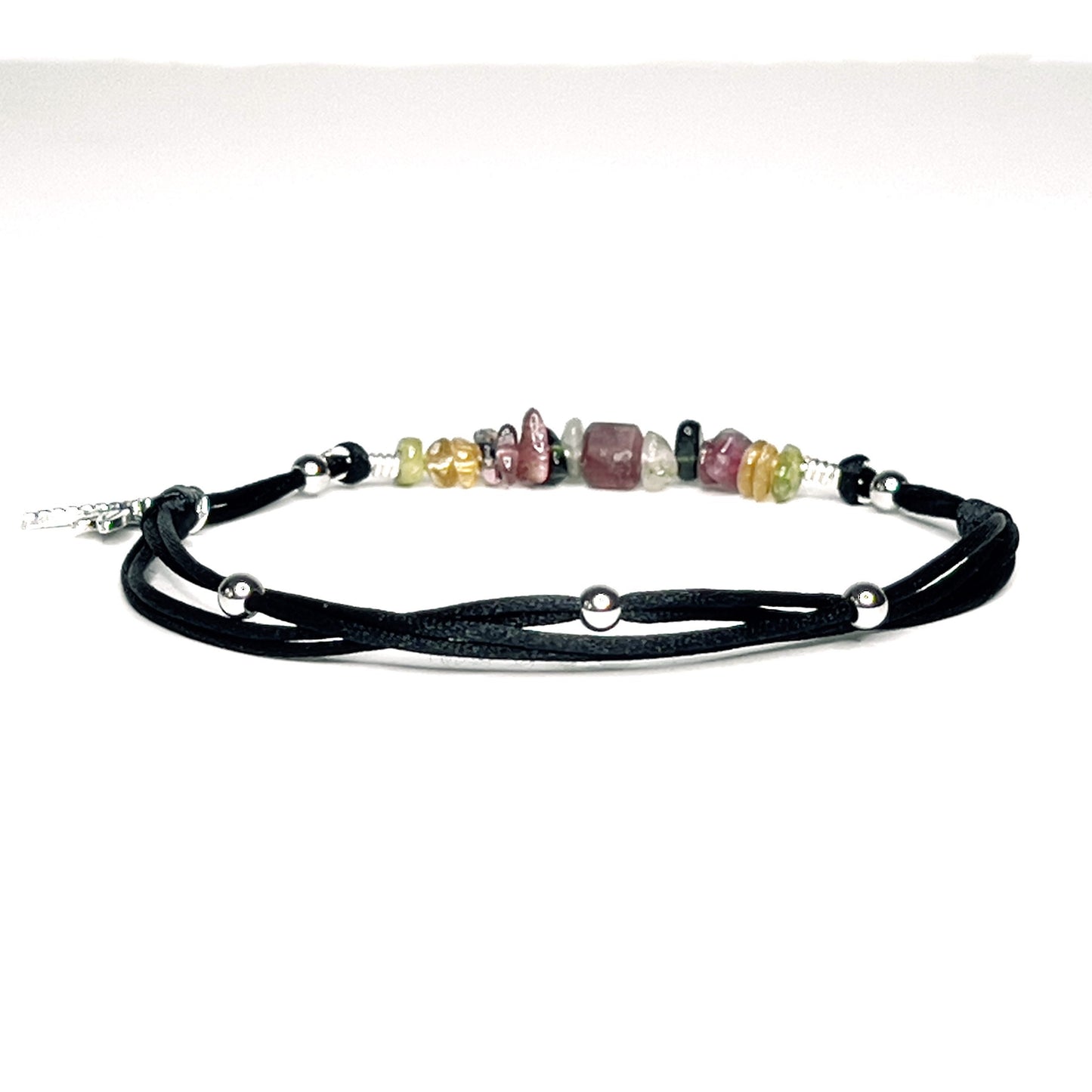 Adjustable Tourmaline Anklet - side view