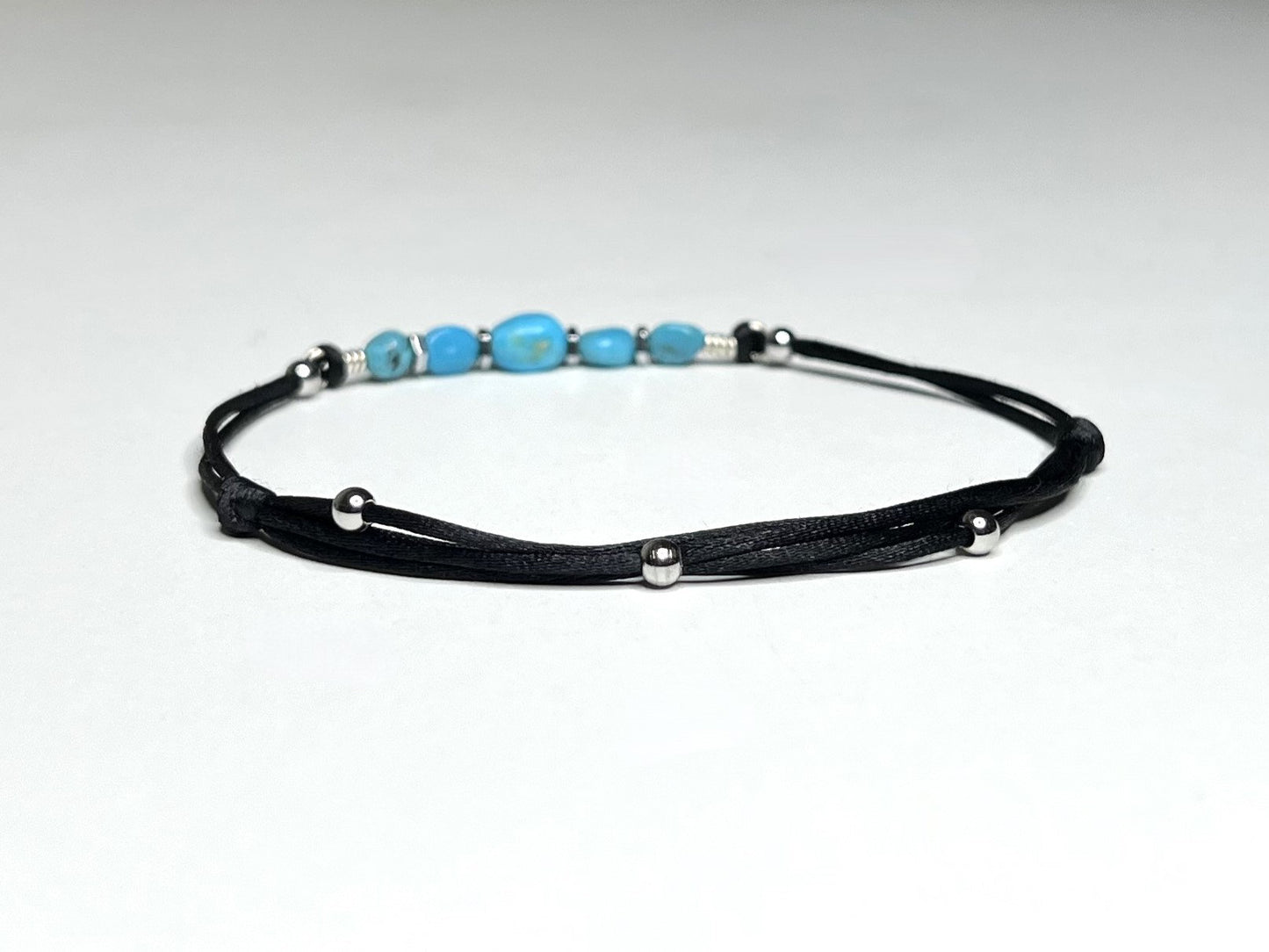 Turquoise Anklet for Women – Adjustable Waterproof Anklet, Sleeping Beauty Arizona Turquoise, Personalized Charm Gift