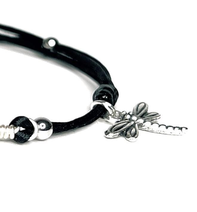 Adjustable Labradorite Anklet: Sterling Silver Charm, Waterproof, Custom Size - lifestyle photo