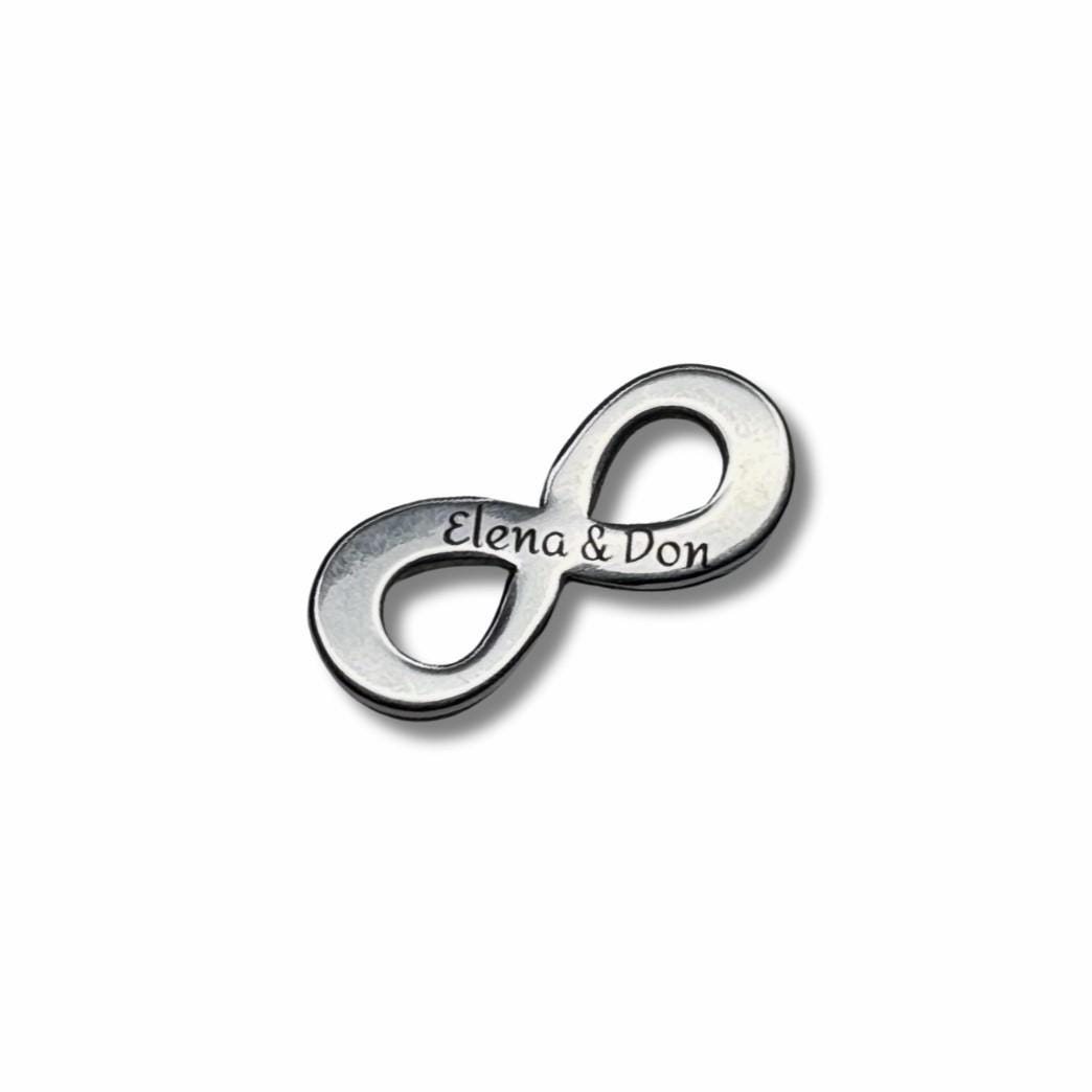 Personalized Infinity Bracelets for Couples, Engraved Leather Anniversary Gift - photo 8